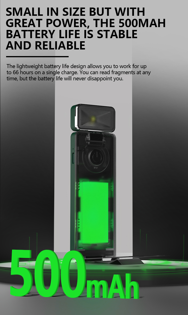EGH 500mAh Green Led Type-C Reading Light detail photo