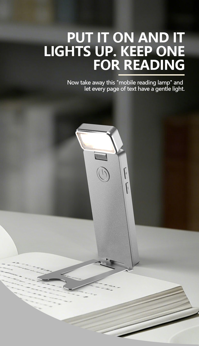 EGH Silvery Rechargeable Reading Light with Type-C 5-Speed Adjustment detail photo