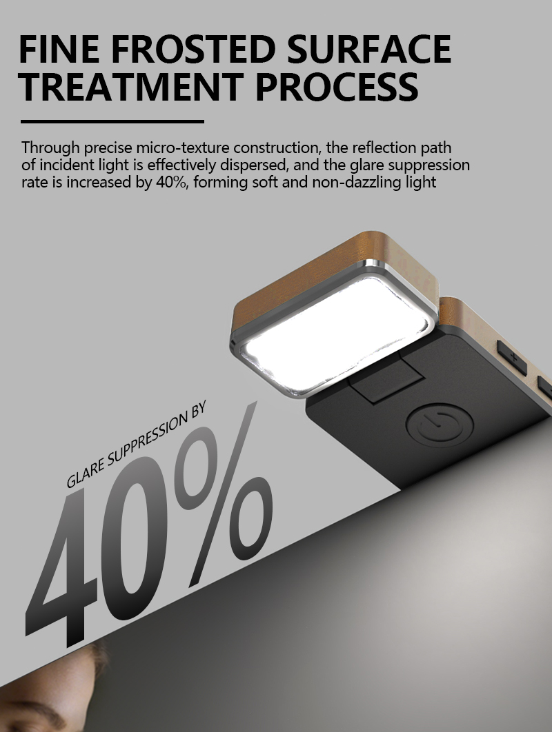 EGH 3 Color Temperature Type-C Yellow Led Book Reading Light detail photo