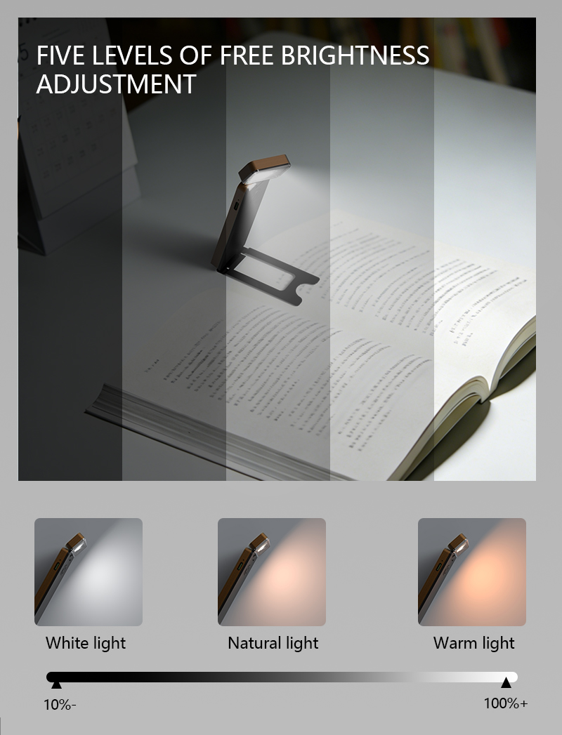 EGH 3 Color Temperature Type-C Yellow Led Book Reading Light detail photo