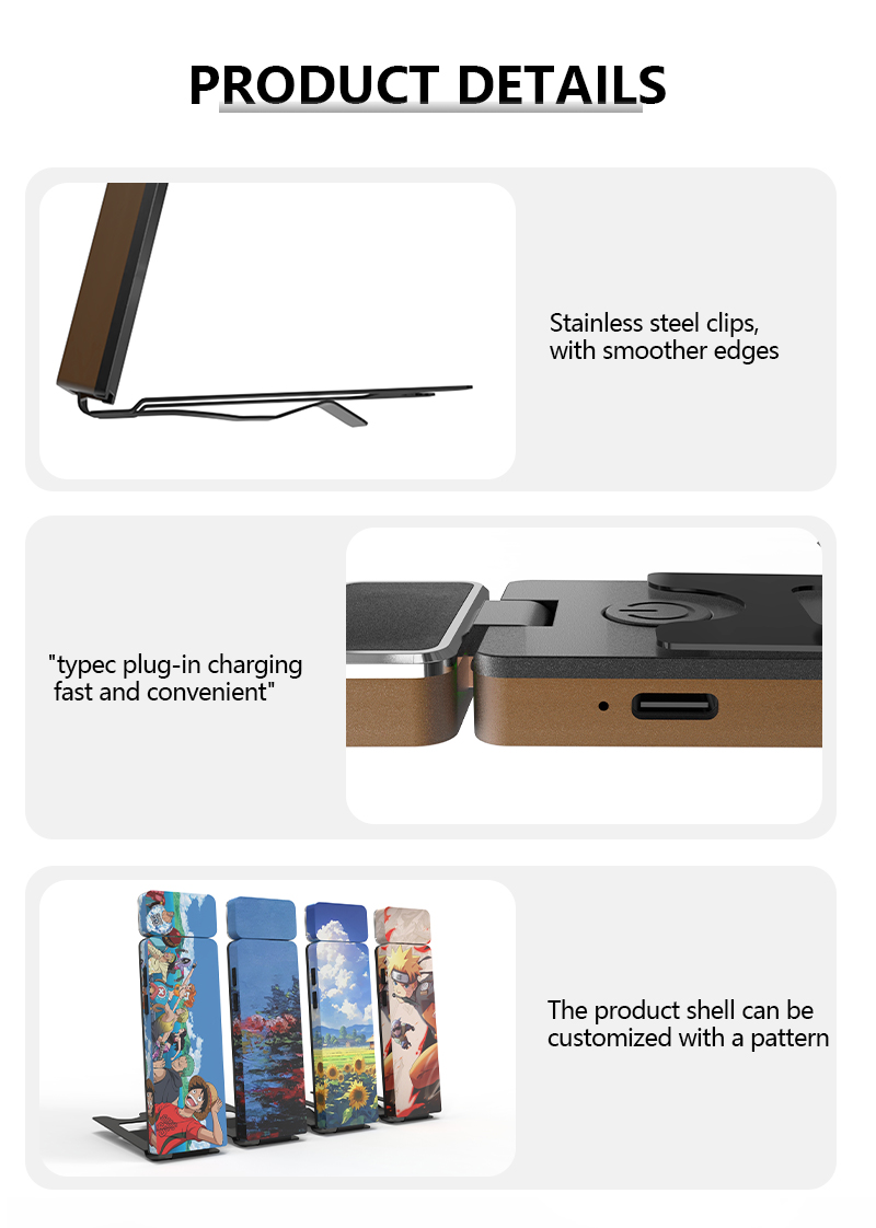 EGH 3 Color Temperature Type-C Yellow Led Book Reading Light detail photo