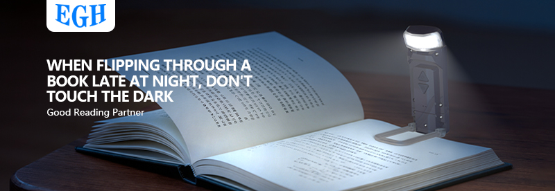 EGH Portable Mini 5-speed Color Adjustment Blue Black USB LED Book Light detail photo