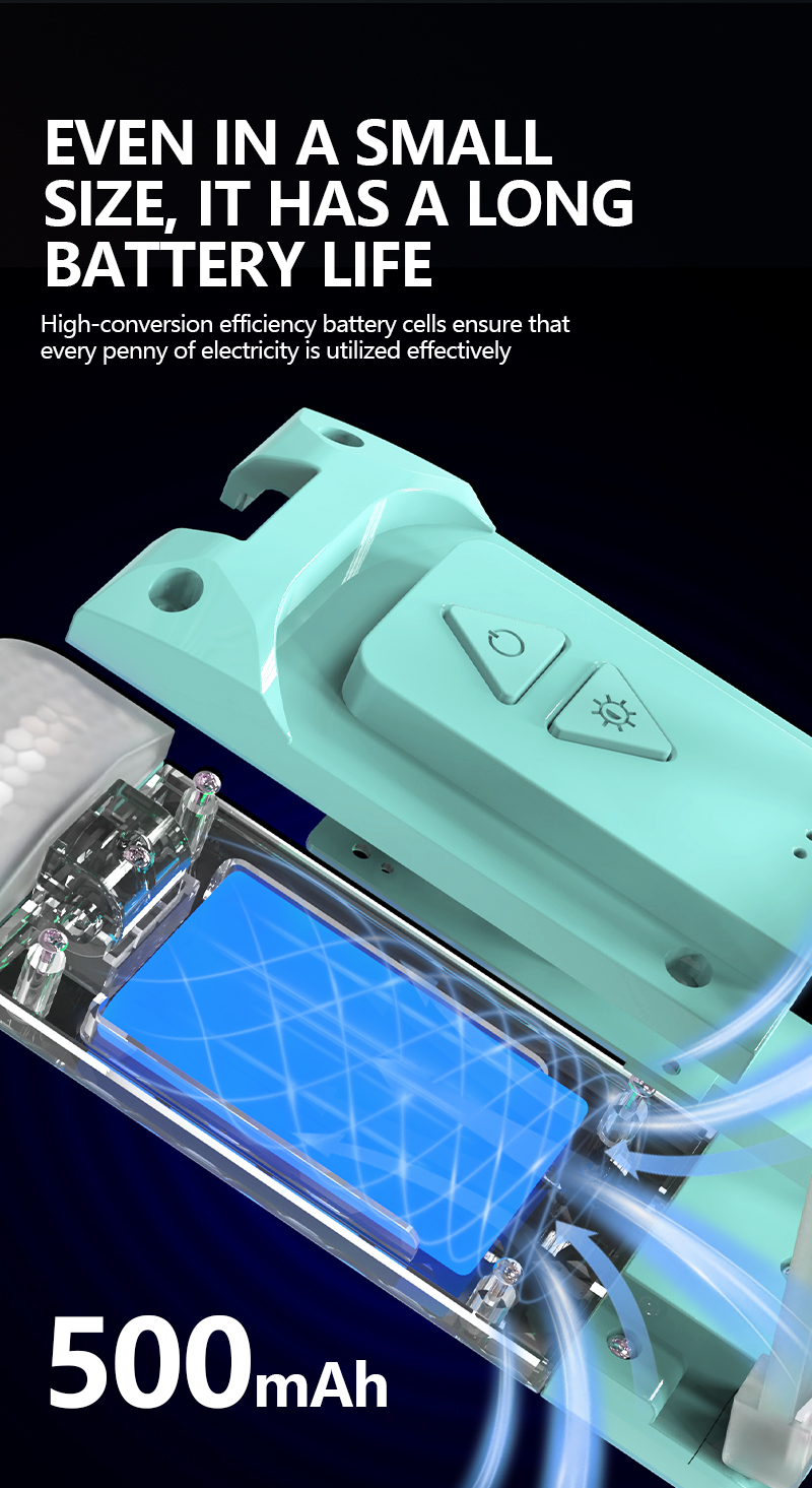 EGH USB Cyan 3 colors temperature Adjustable Brightness Book Light detail photo