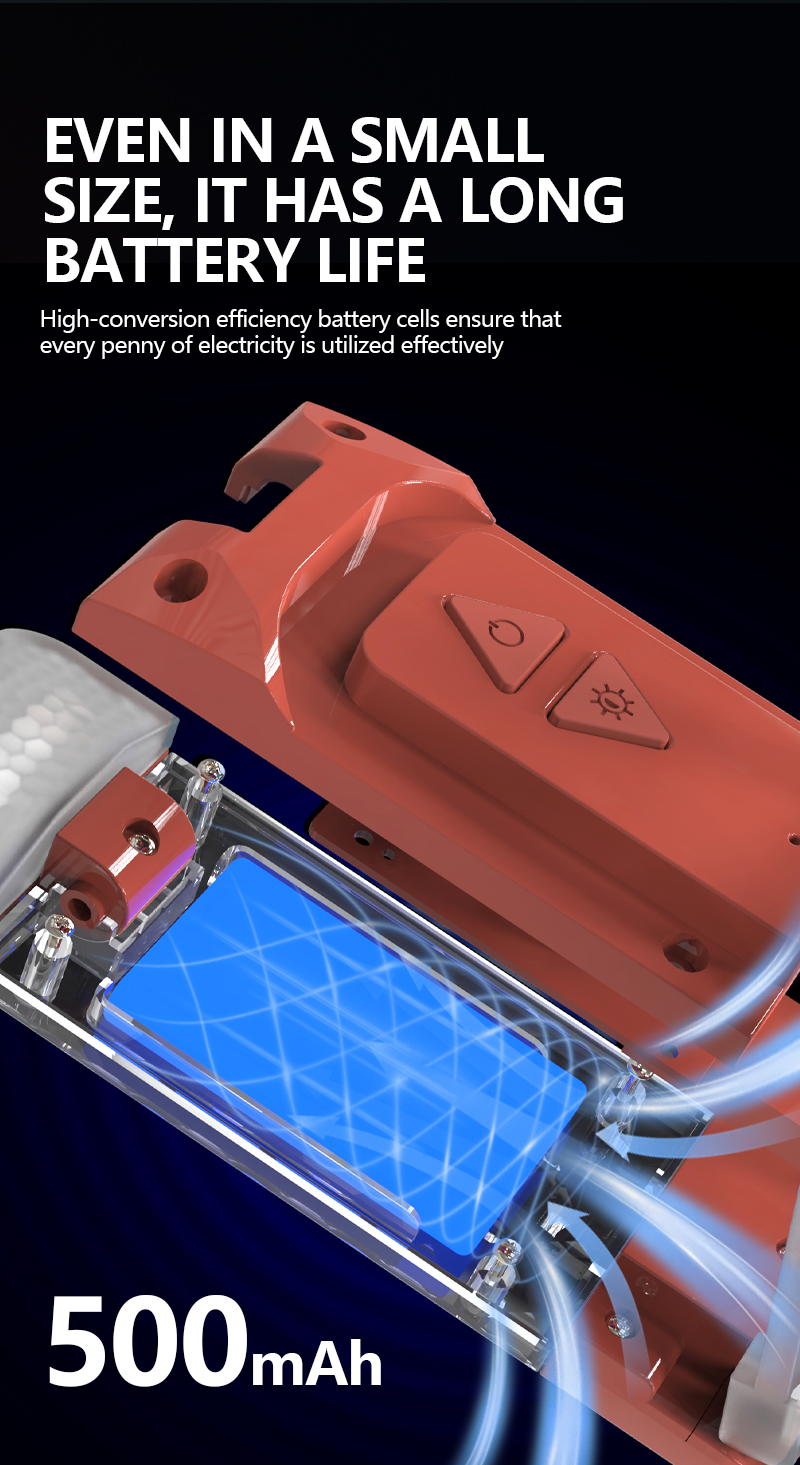 EGH Mini USB 5-Speed Dimming Eye-Comfort Garnet Red Travel Book Light detail photo