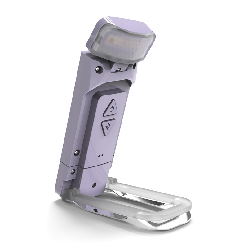 EGH 3 Colors Light Purple USB Rechargeable Book Light