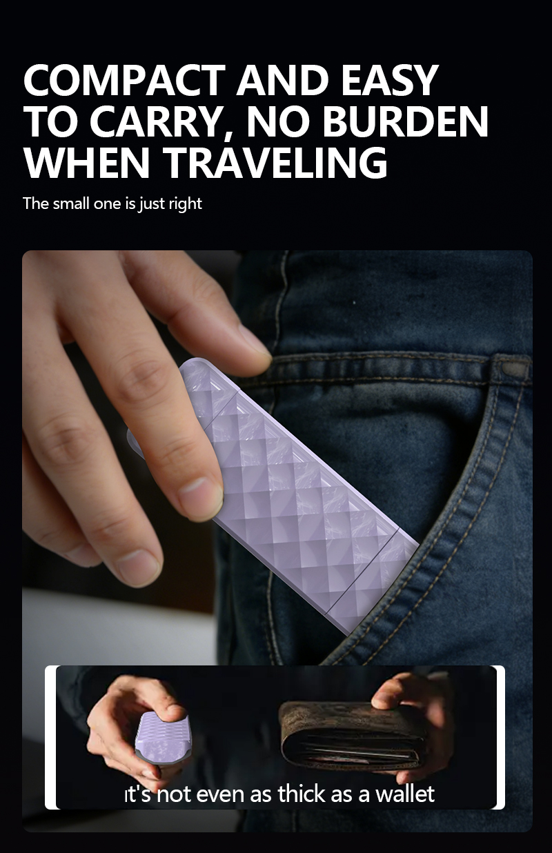 EGH 3 Colors Light Purple USB Rechargeable Book Light detail photo