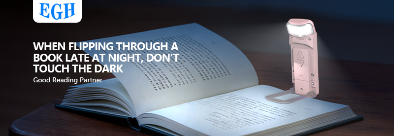 EGH 500mAh Pink USB Clip-on Book Light detail photo