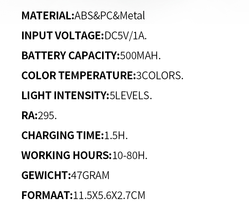 EGH 500mAh Pink USB Clip-on Book Light detail photo