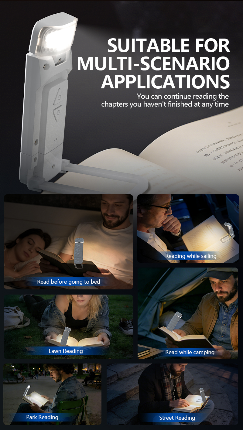 EGH White 500mAh LED USB Book Light