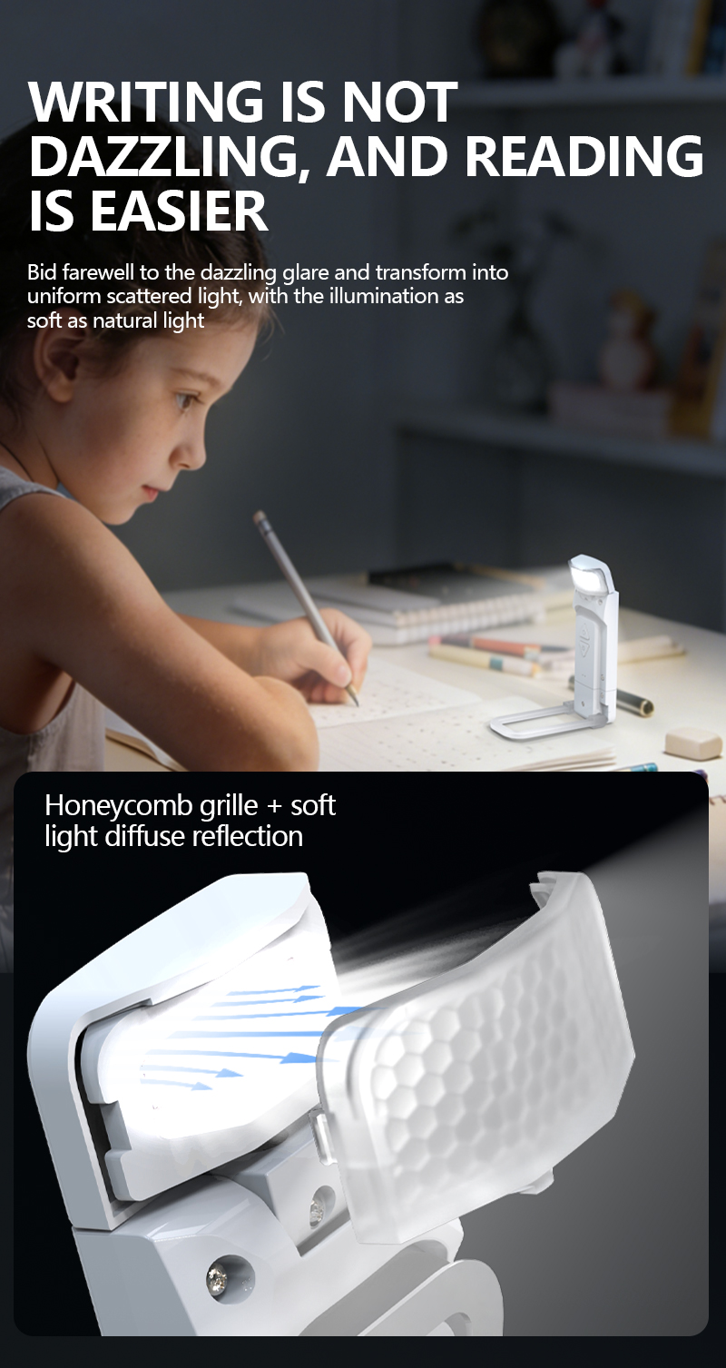 EGH White 500mAh LED USB Book Light detail photo