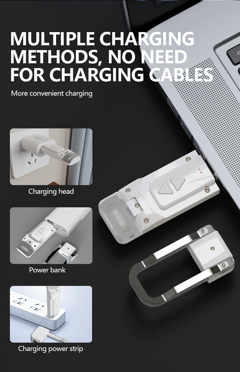 EGH White 500mAh LED USB Book Light detail photo