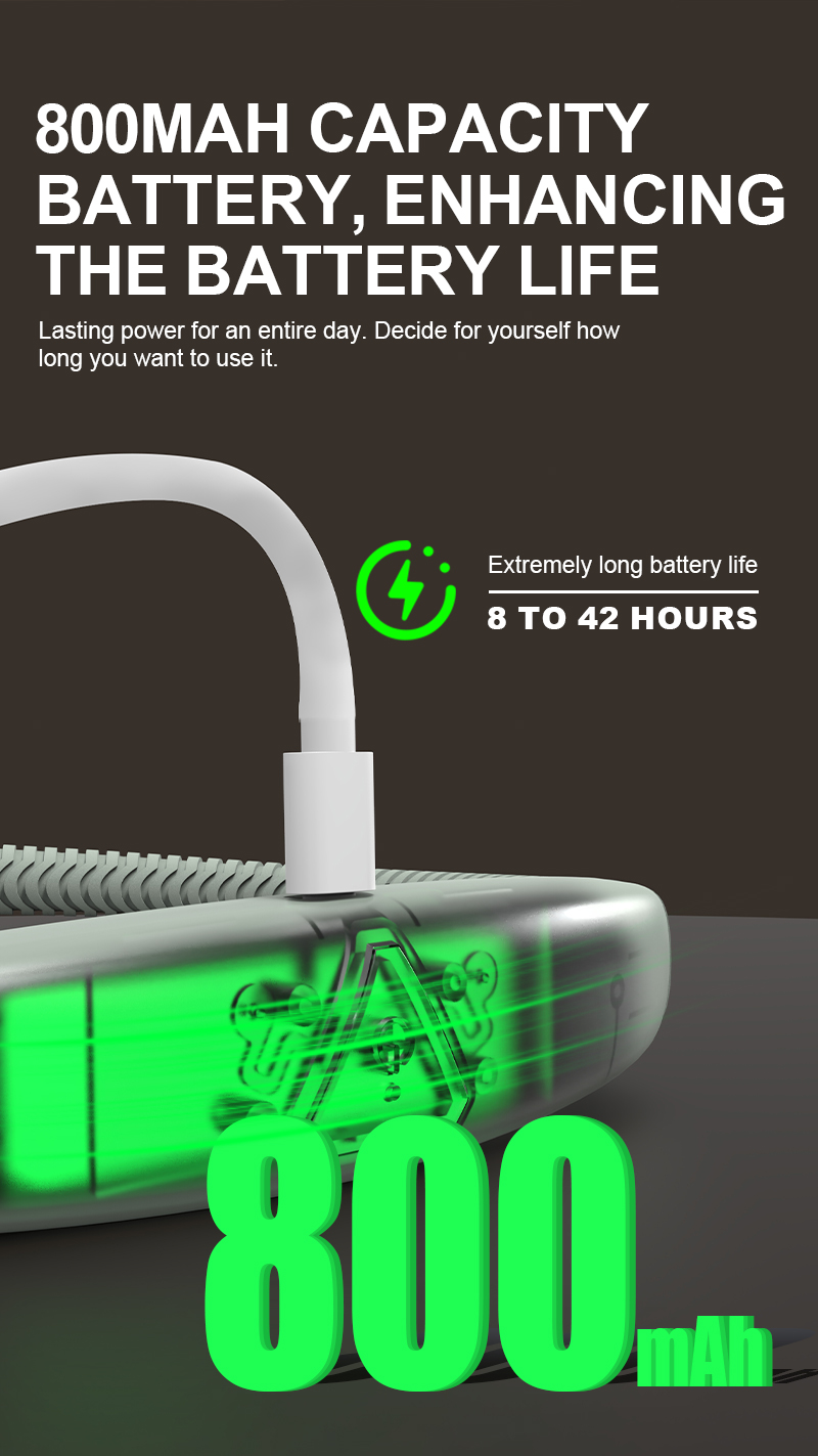 EGH 800mAh Green NECK Reading Lamp