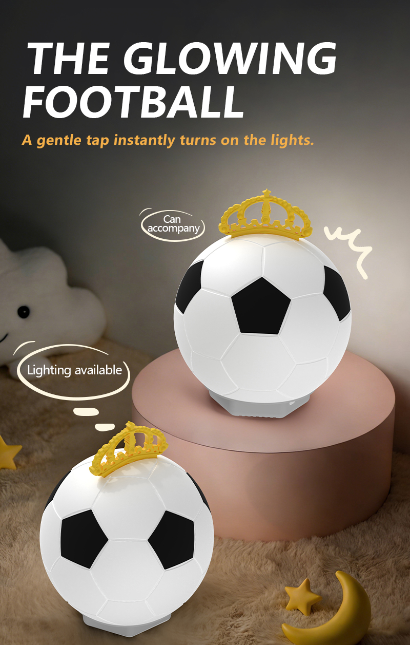 EGH 4IN1 Silicone Football Night Light With Bluetooth Speaker detail photo