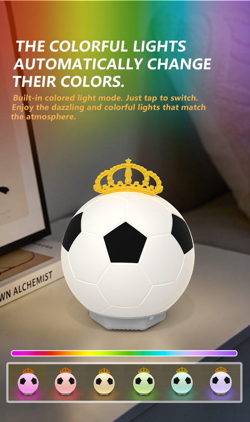 EGH 4IN1 Silicone Football Night Light With Bluetooth Speaker detail photo