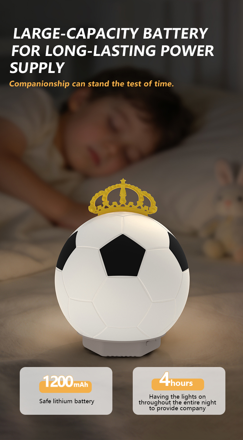EGH 4IN1 Silicone Football Night Light With Bluetooth Speaker detail photo