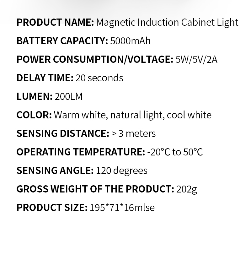 EGH 5000mAh wide-screen Cabinet Light detail photo