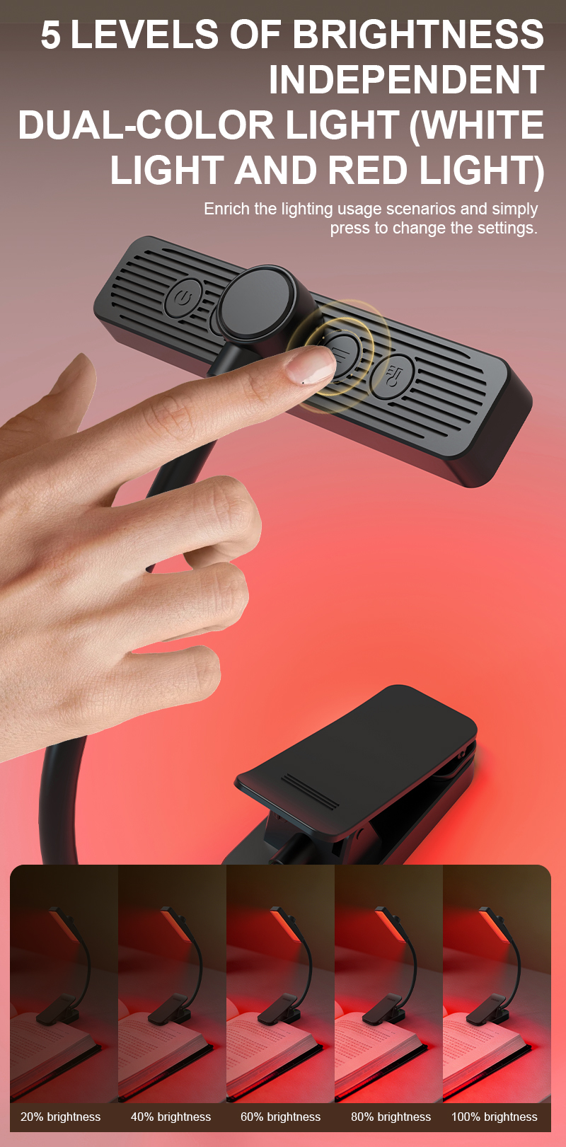 EGH 650nm Clip on Red Desk Lamp main image photo