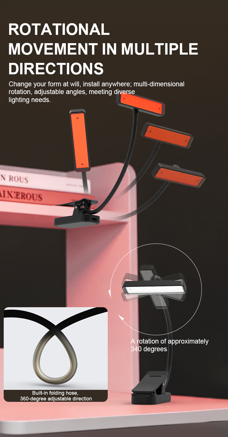 EGH 650nm Clip on Red Desk Lamp main image photo